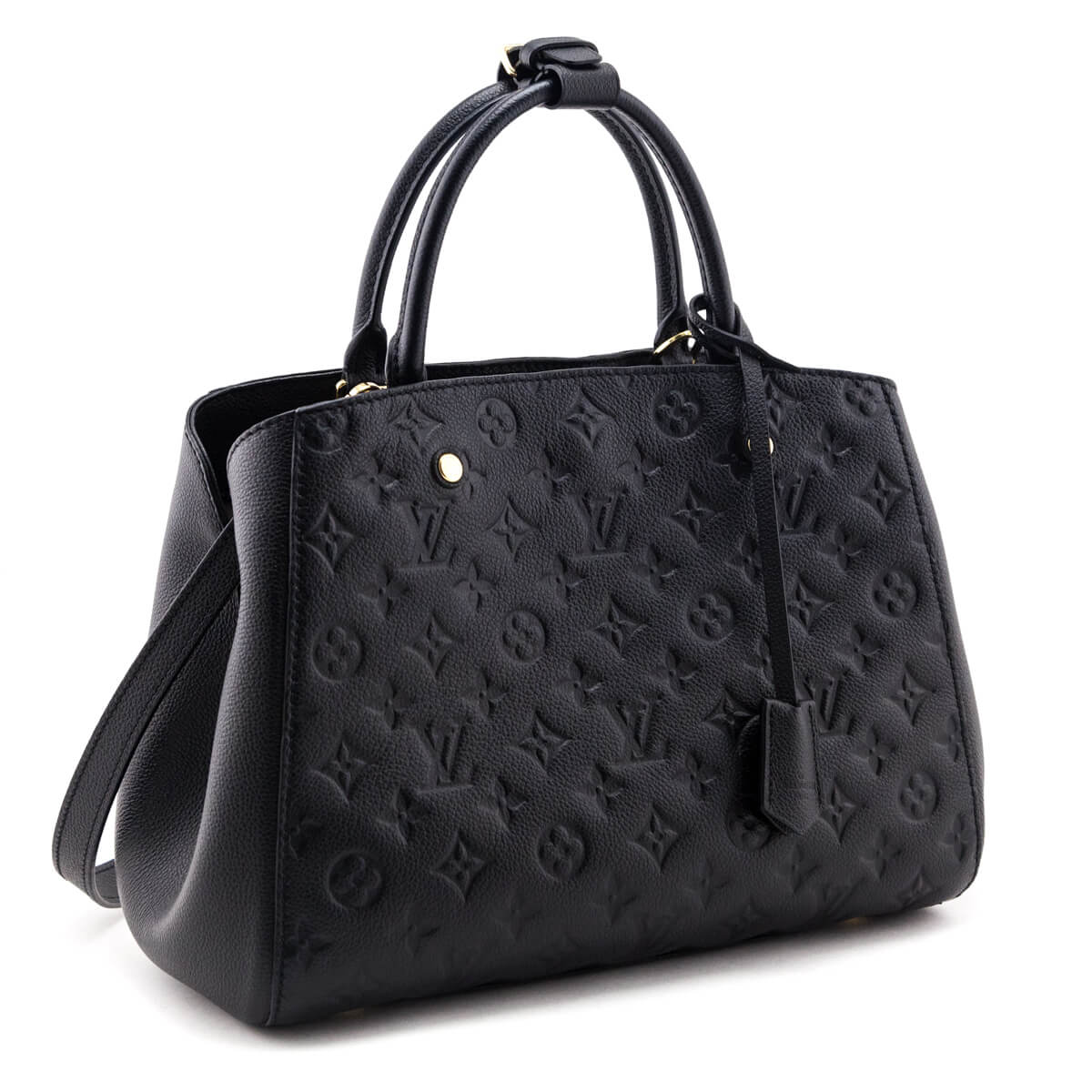Louis Vuitton Black Monogram Empreinte Montaigne MM