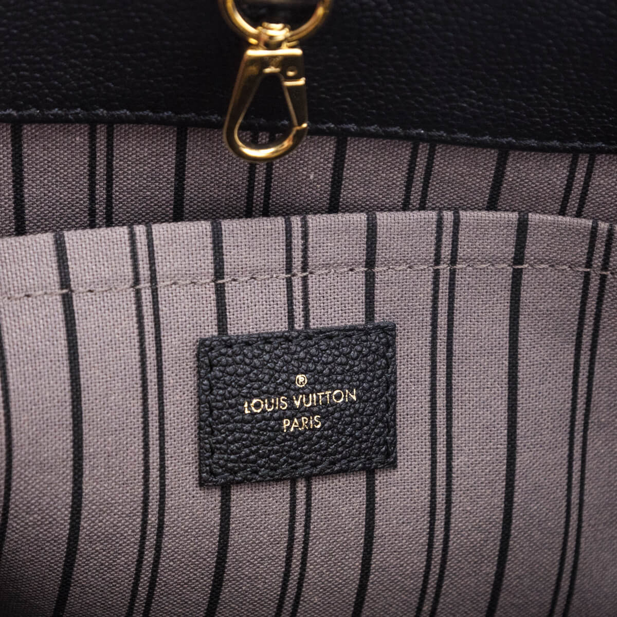 Louis Vuitton Black Monogram Empreinte Montaigne MM