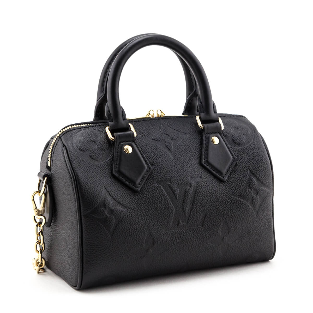 Louis Vuitton Black Monogram Empreinte Speedy Bandouliere 25