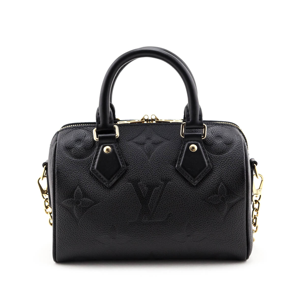 Louis Vuitton Black Monogram Empreinte Speedy Bandouliere 25