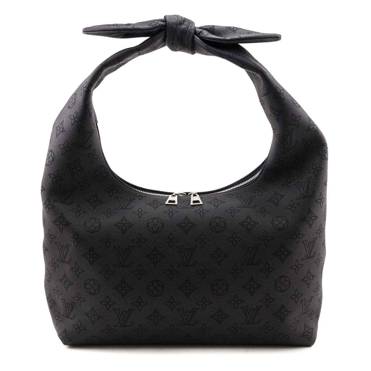 Louis Vuitton Black Monogram Mahina Why Knot MM
