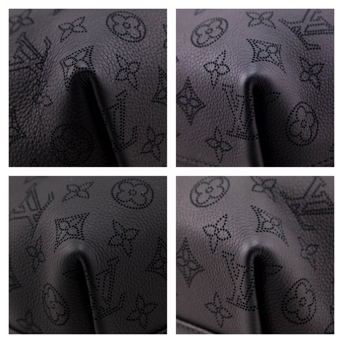 Louis Vuitton Black Monogram Mahina Why Knot MM
