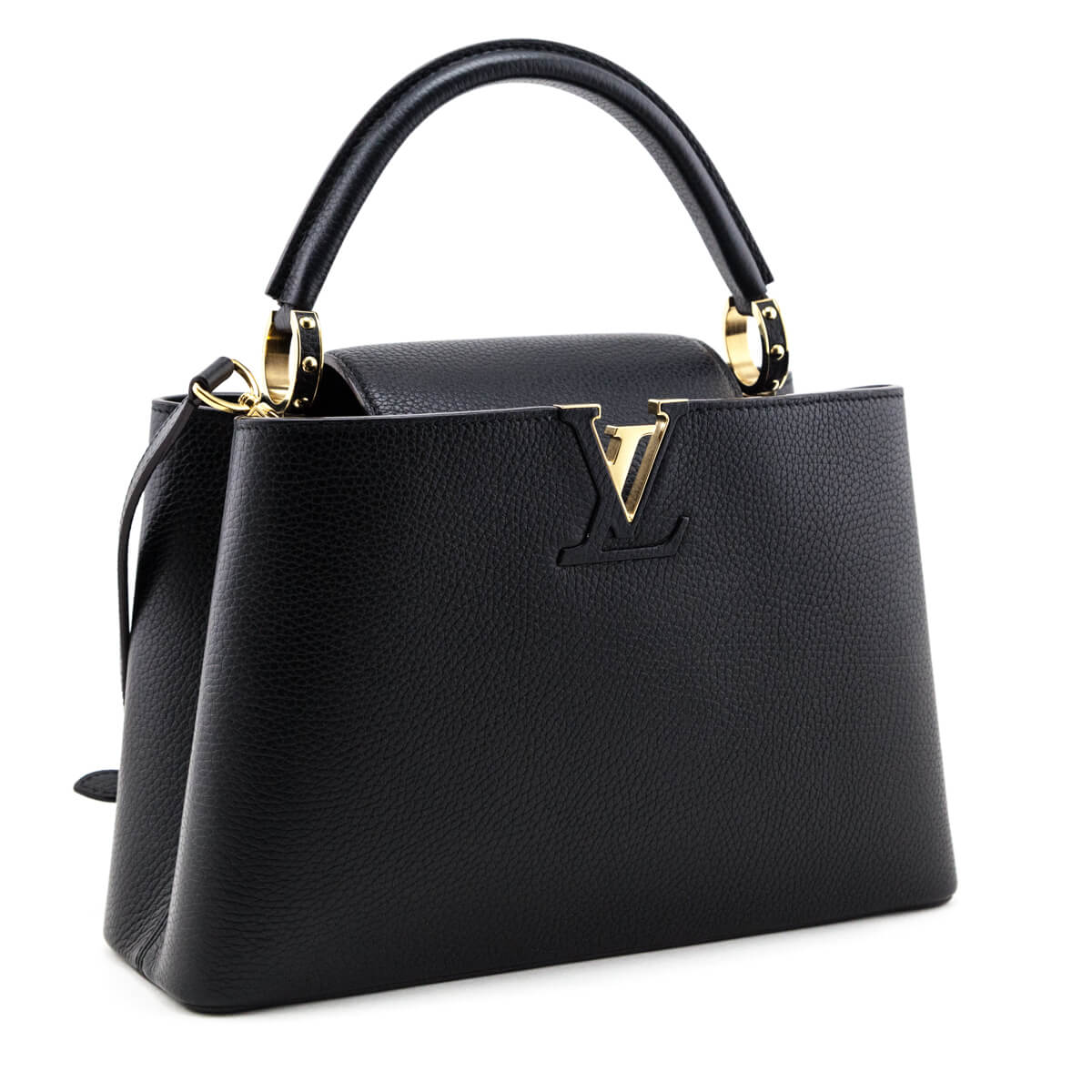 Louis Vuitton Black Taurillon Capucines PM