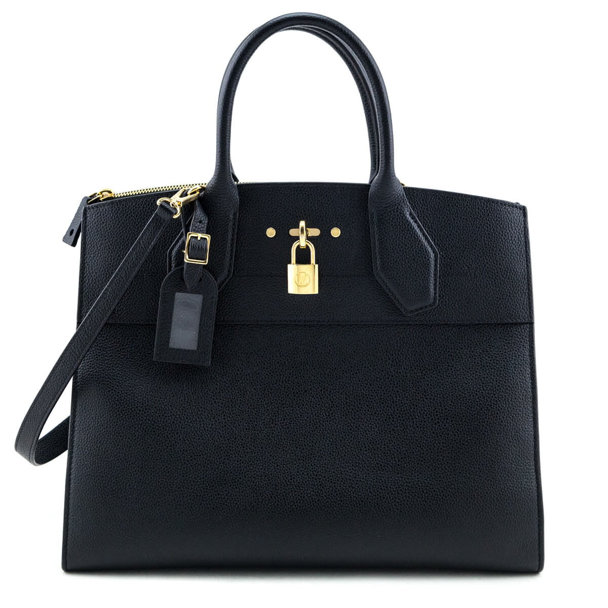 Louis Vuitton Black Taurillon City Steamer GM