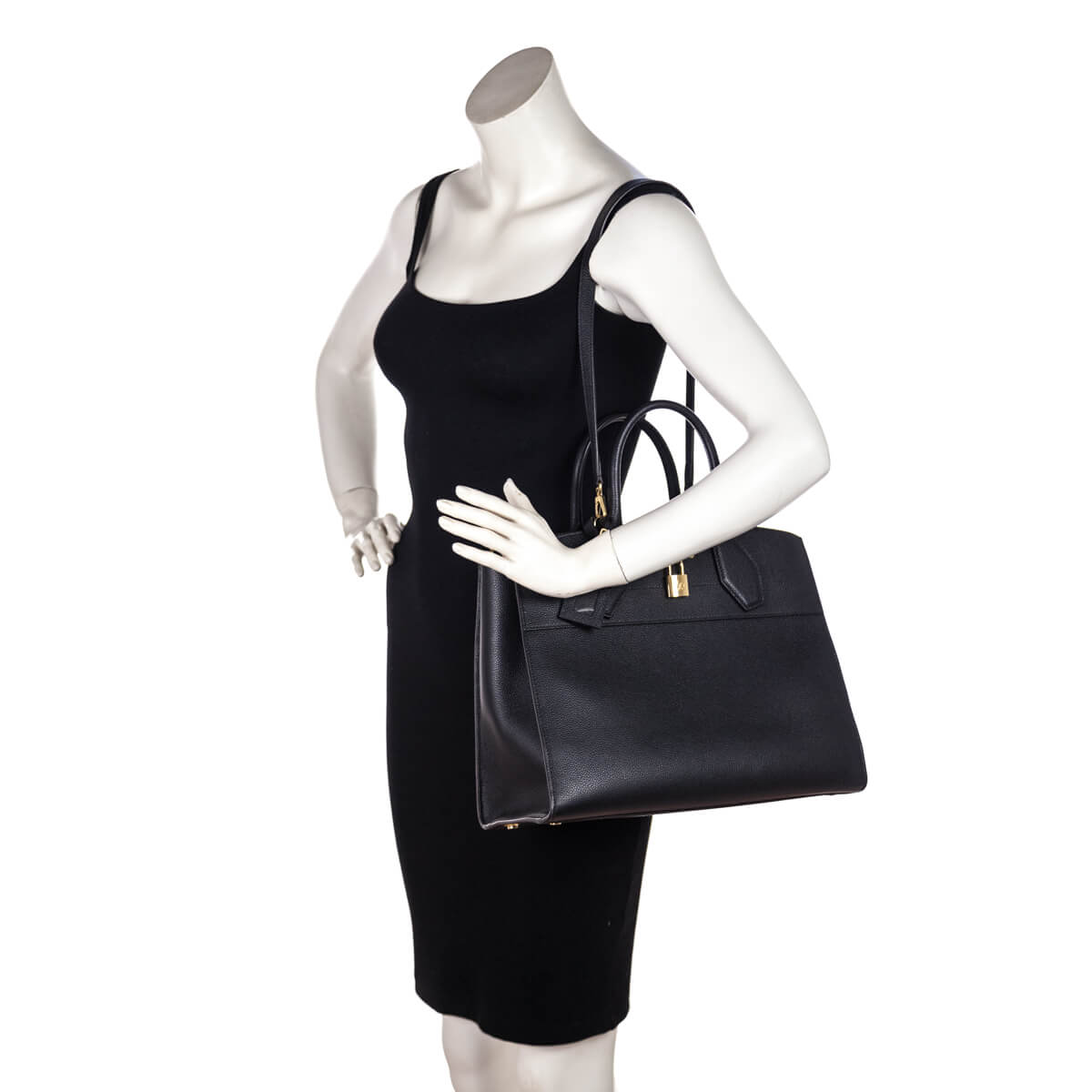 Louis Vuitton Black Taurillon City Steamer GM