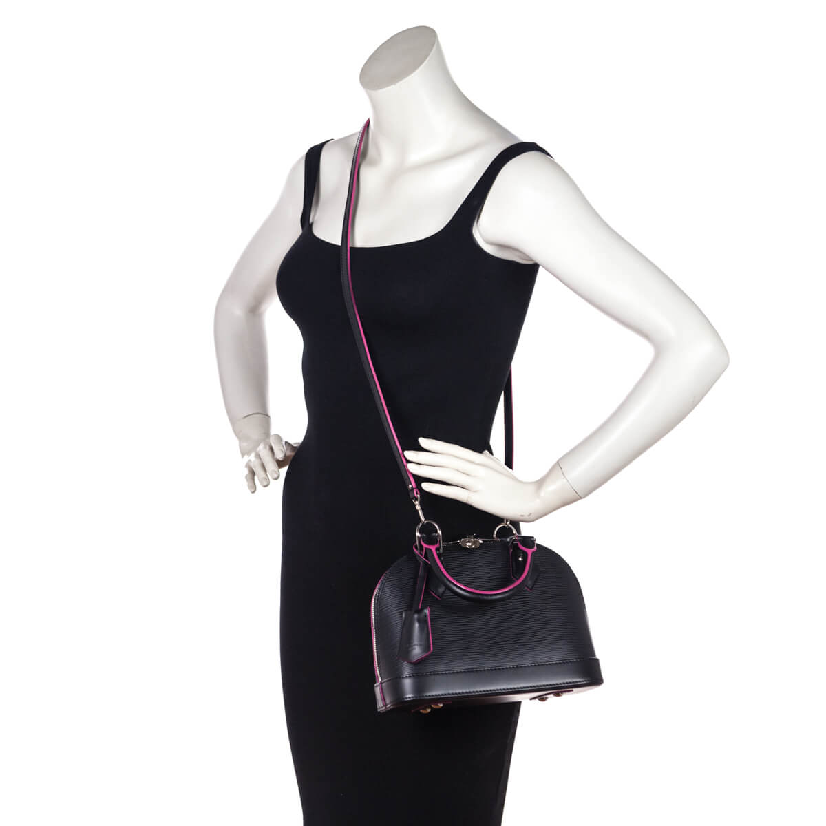 Louis Vuitton Black & Hot Pink Epi Alma BB