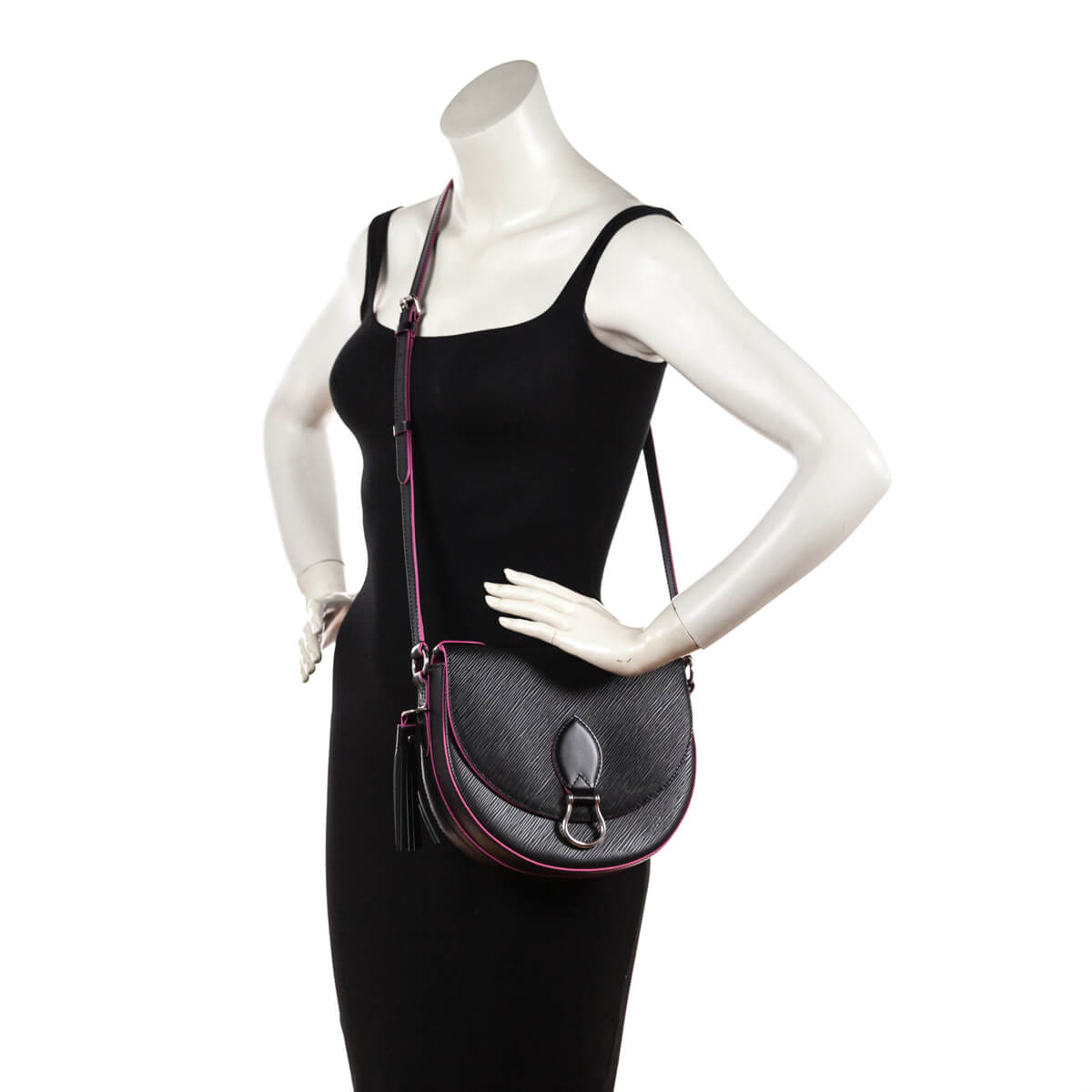 Louis Vuitton Black & Hot Pink Epi Saint Cloud NM