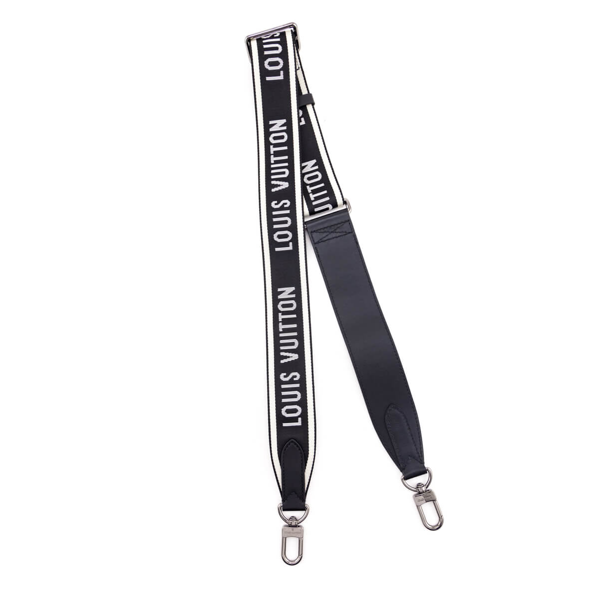 Louis Vuitton Black & White Nylon Jacquard Sporty Strap