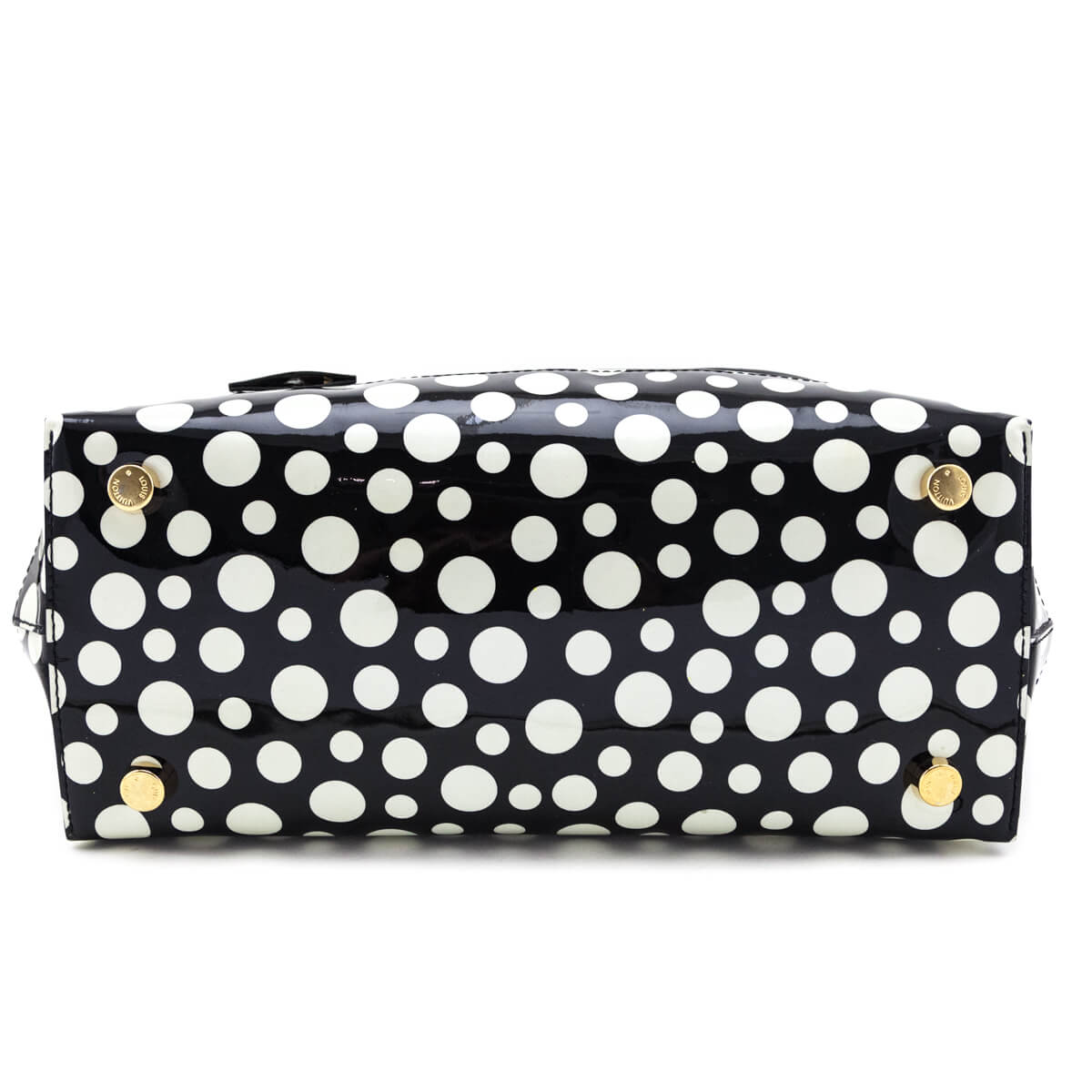 Louis Vuitton Black & White Nylon Monogram Kusama Infinity Dots Lockit MM Tote
