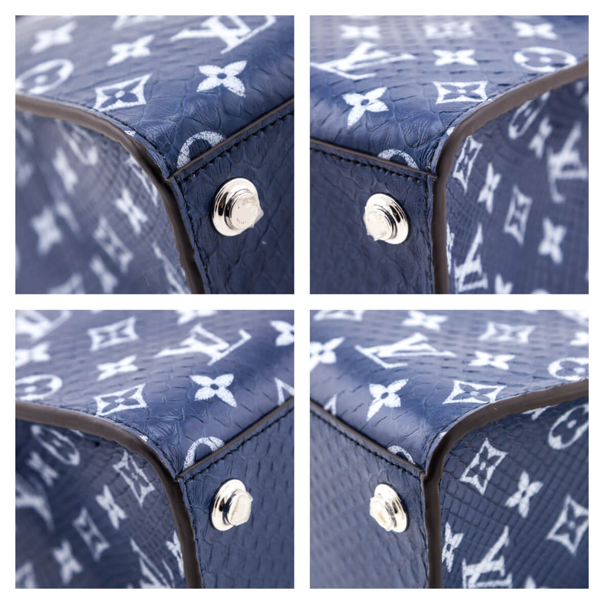 Louis Vuitton Blue Monogram Python City Steamer PM