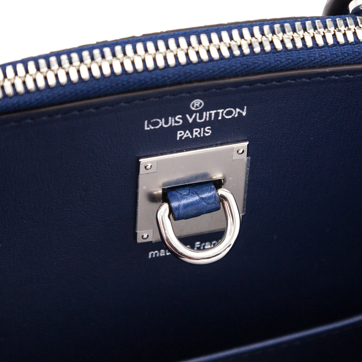 Louis Vuitton Blue Monogram Python City Steamer PM