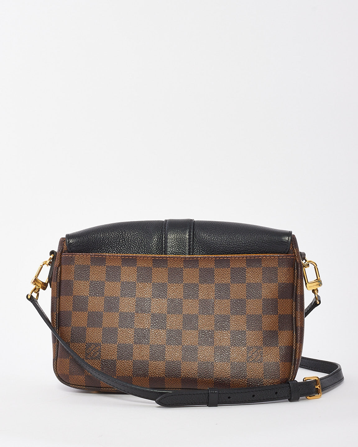 Louis Vuitton Damier Ebene & Black Leather Clapton Crossbody Bag PM