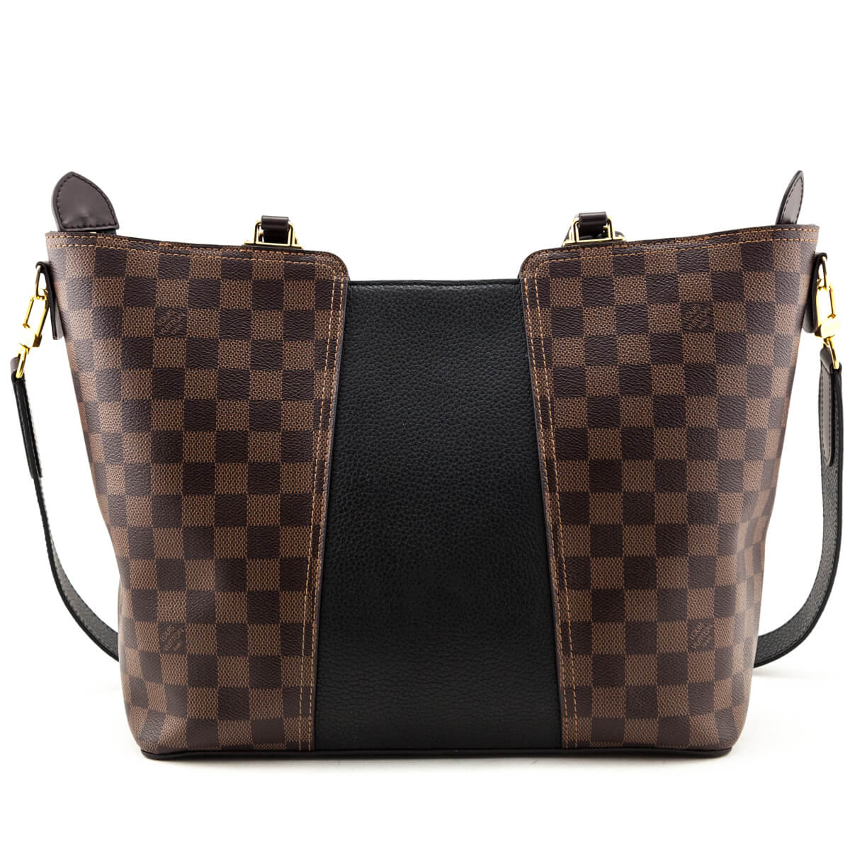 Louis Vuitton Damier Ebene & Black Taurillon Jersey Tote