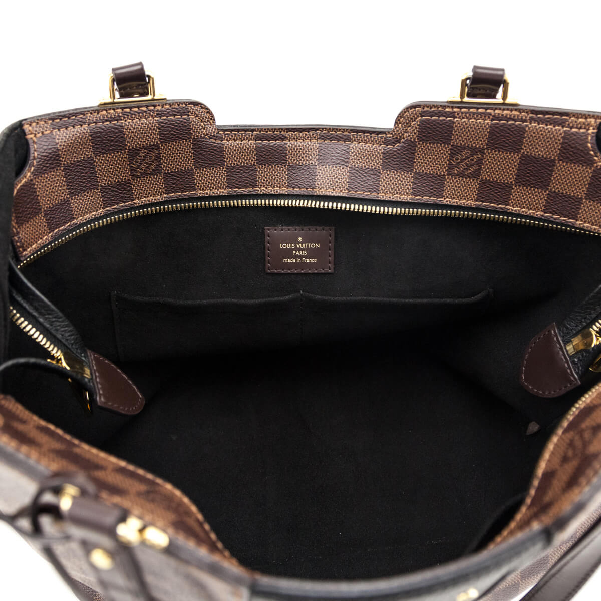 Louis Vuitton Damier Ebene & Black Taurillon Jersey Tote