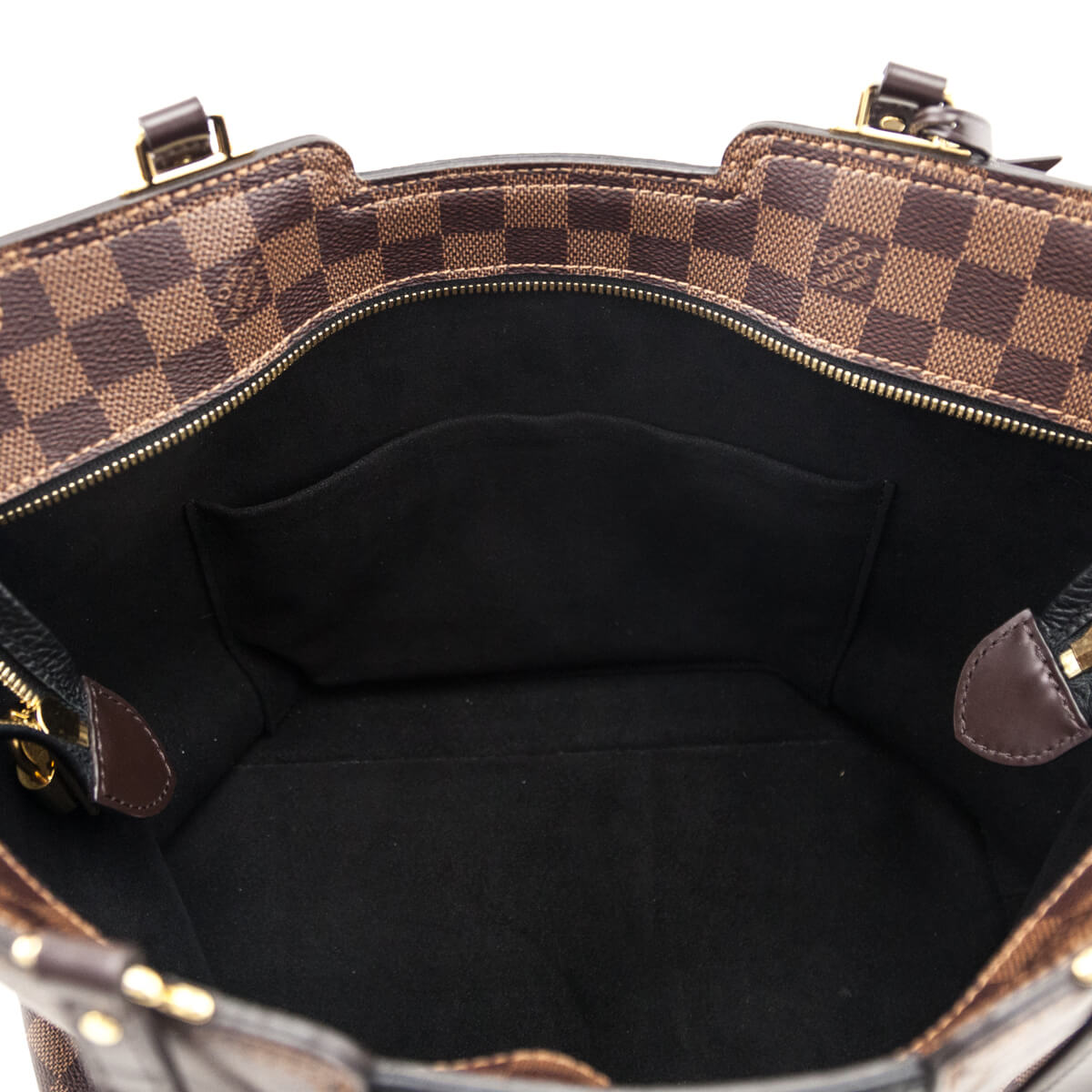 Louis Vuitton Damier Ebene & Black Taurillon Jersey Tote