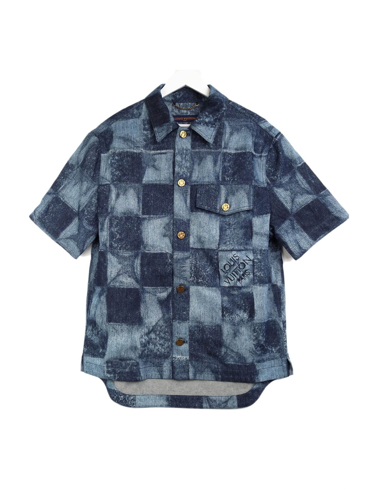 Louis Vuitton Damier Salt Print Short Sleeve Shirt S