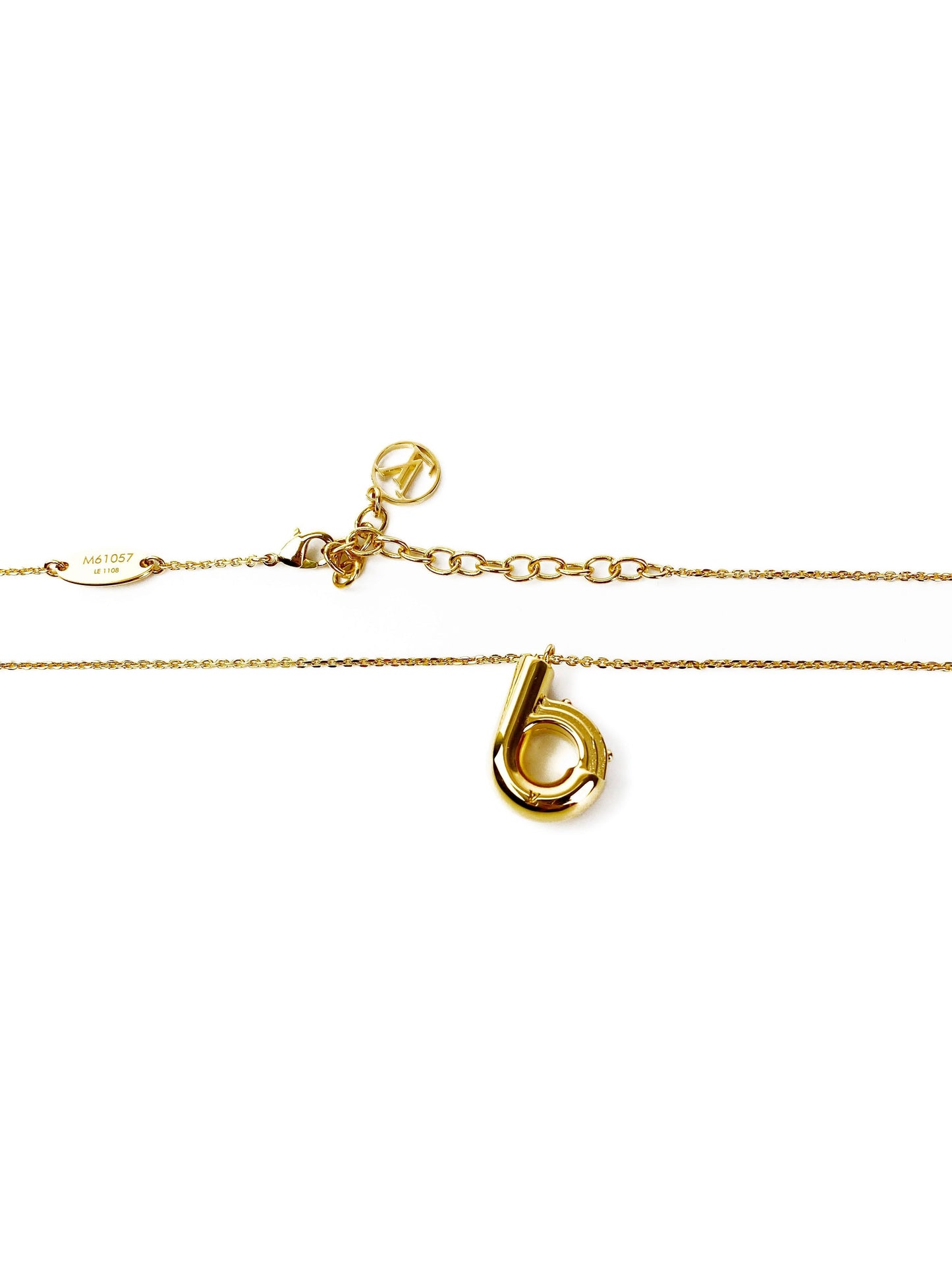 Louis Vuitton Gold LV & Me, Letter B Necklace