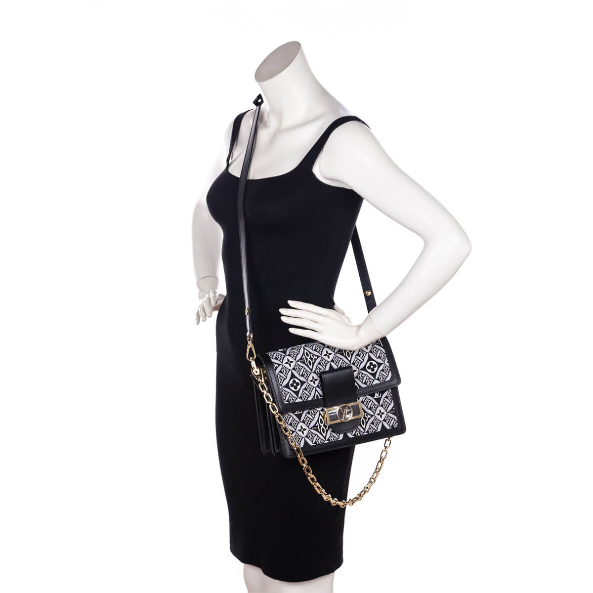 Louis Vuitton Grey Jacquard Since 1854 Dauphine MM