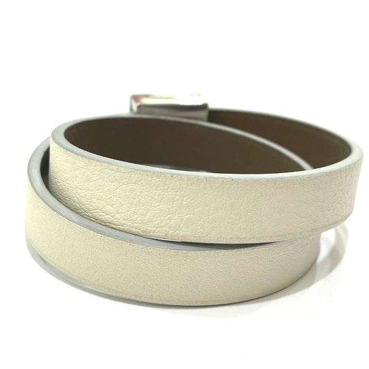 HERMES bracelet Swift White type Medor Anfini T1