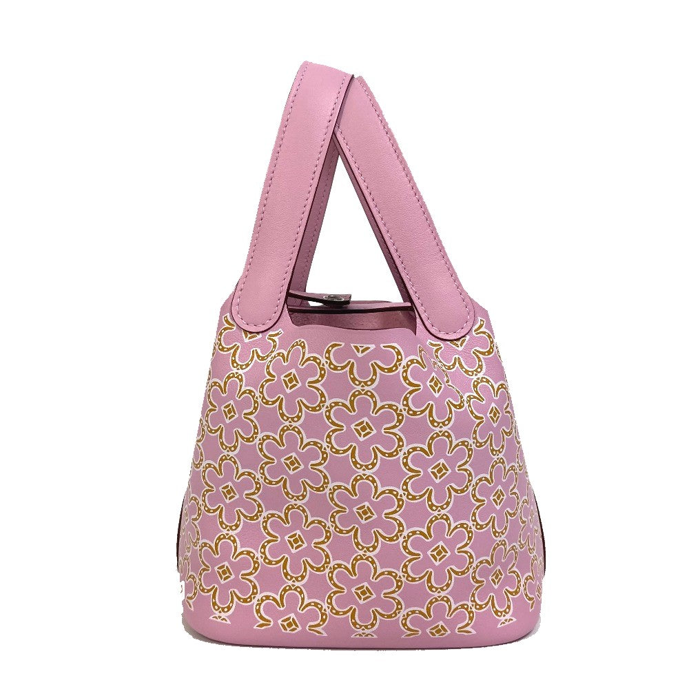 HERMES Handbag Swift pink Picotin Lock Micro Micro 14 Women Used
