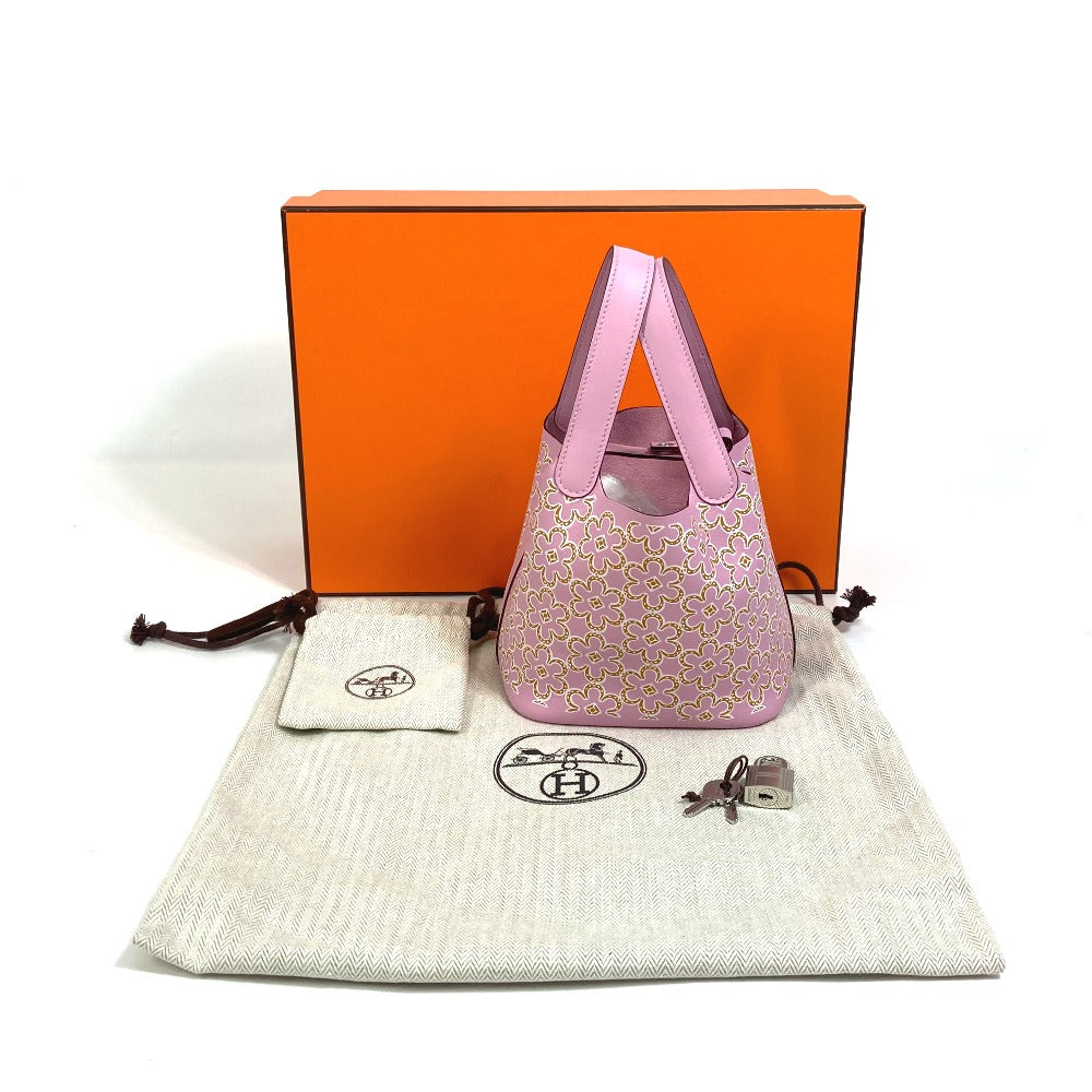 HERMES Handbag Swift pink Picotin Lock Micro Micro 14 Women Used