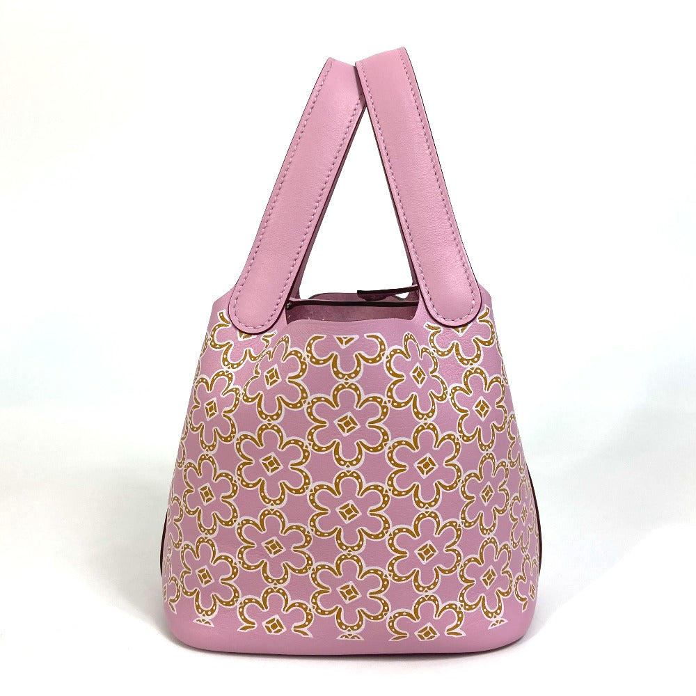 HERMES Handbag Swift pink Picotin Lock Micro Micro 14 Women Used