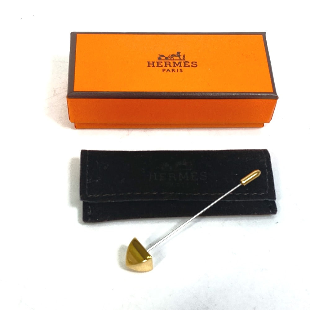 HERMES Brooch Gold Plated gold Accessories Medor Women Used