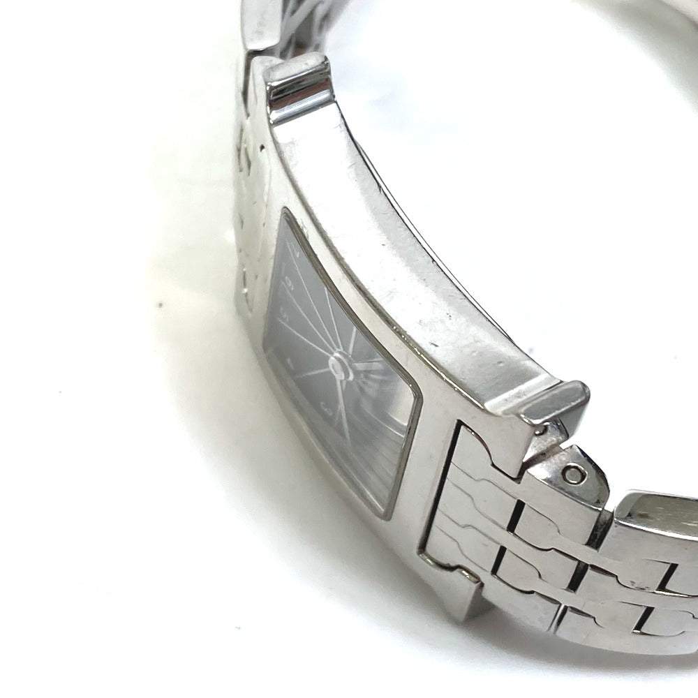 HERMES Watches Quartz HH1.210 Stainless Steel Silver H watch black dial Women Used