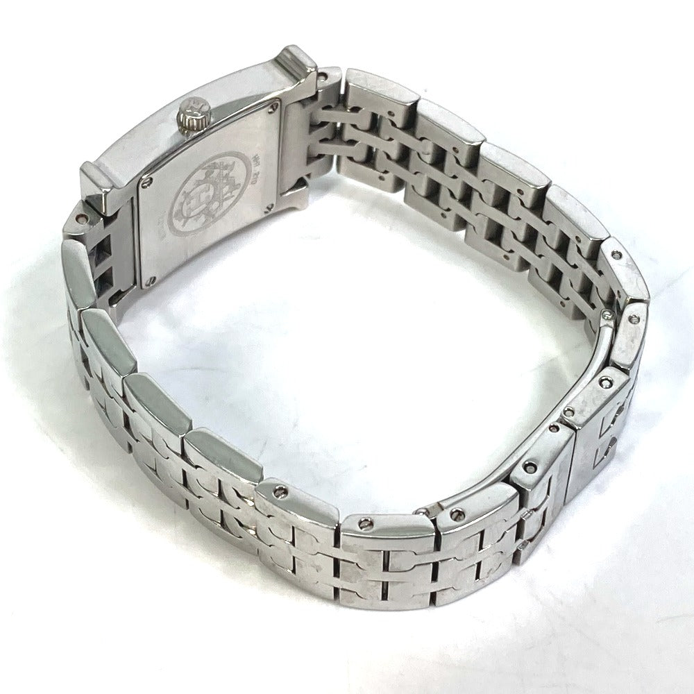 HERMES Watches Quartz HH1.210 Stainless Steel Silver H watch black dial Women Used