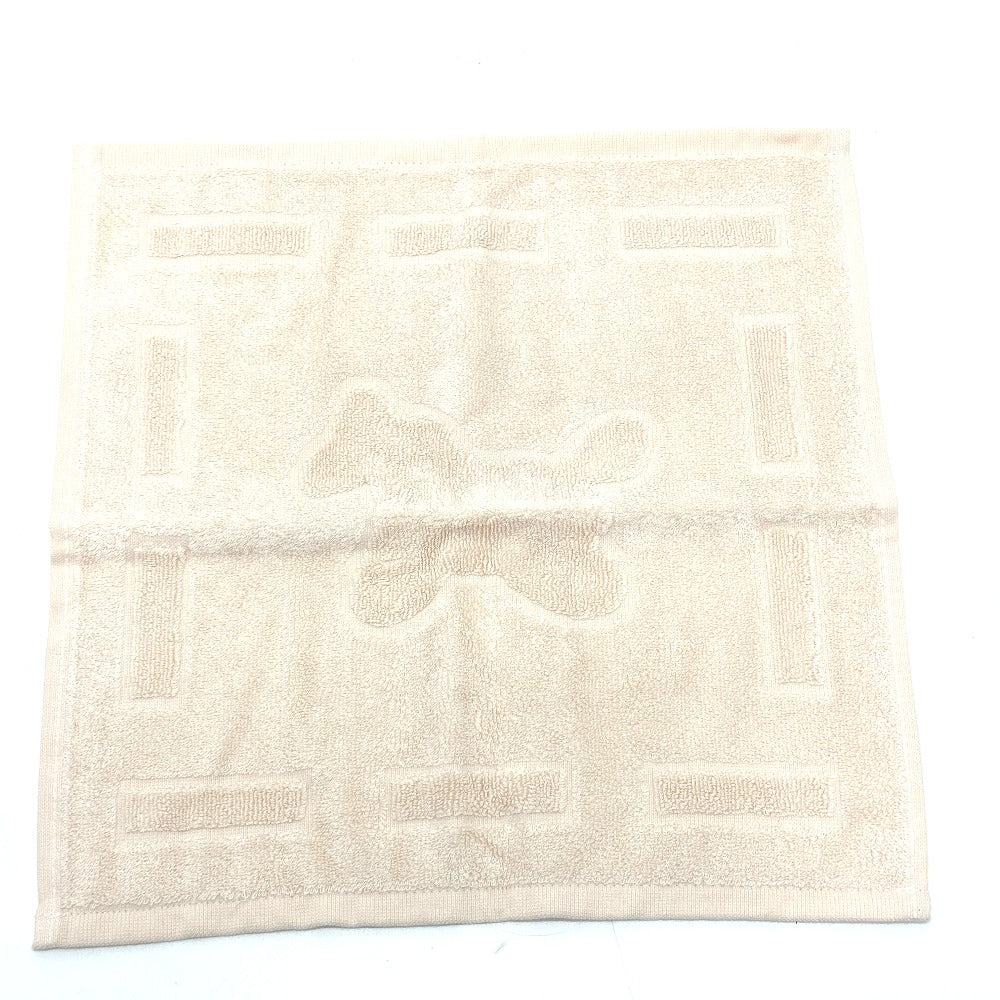 HERMES towel cotton beige Horse logo