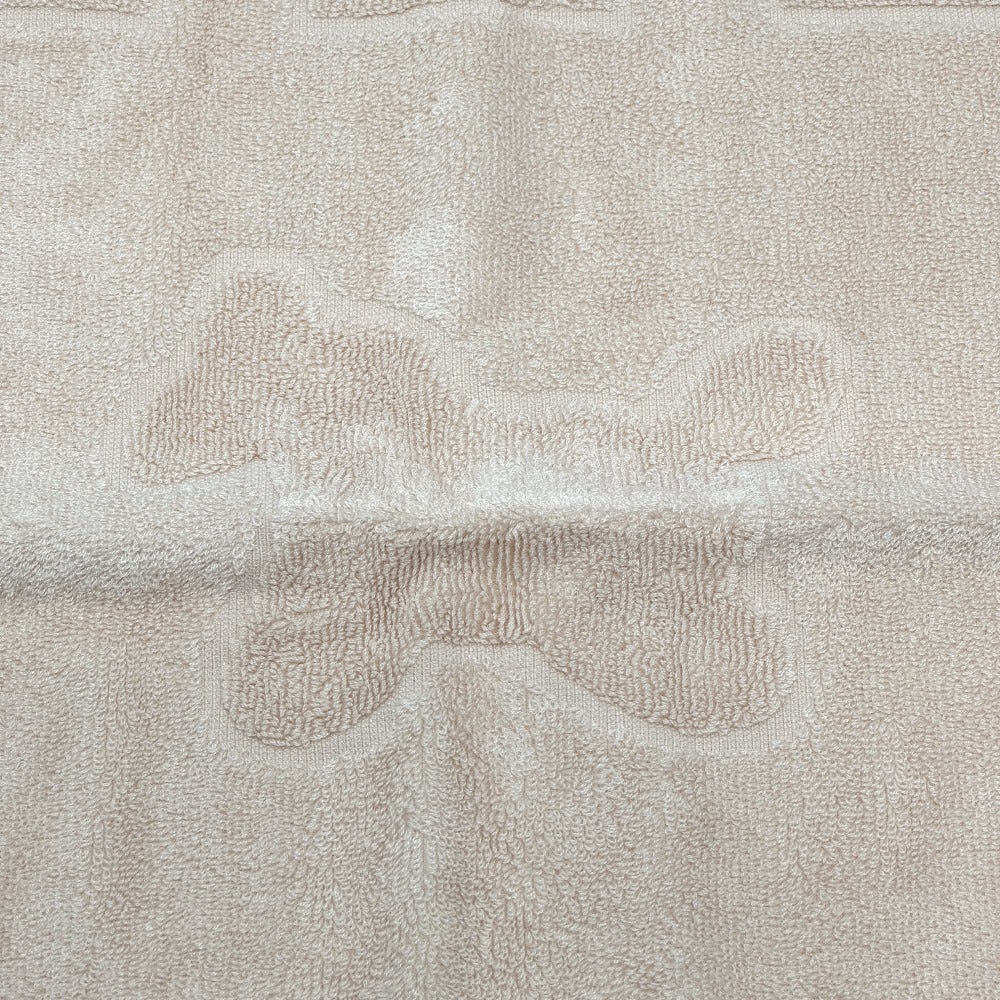 HERMES towel cotton beige Horse logo