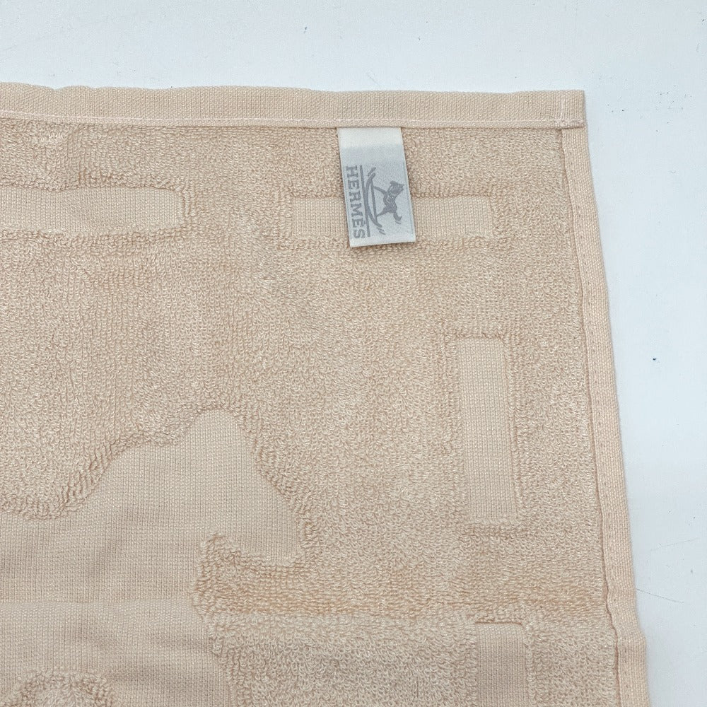HERMES towel cotton beige Horse logo