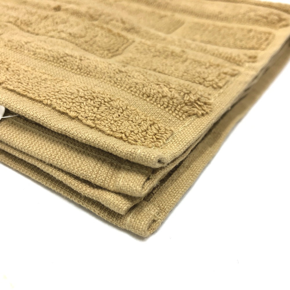 HERMES towel cotton Brown H logo labyrinth