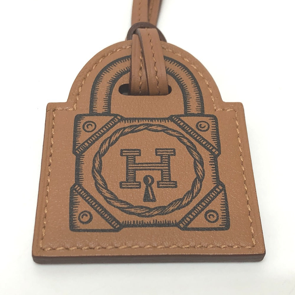 HERMES Necklace Vaux Swift Brown Curiosity Cadena Women Used