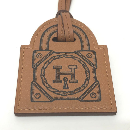 HERMES Necklace Vaux Swift Brown Curiosity Cadena Women Used