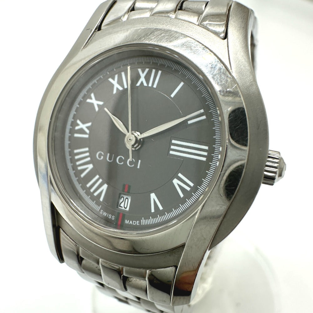 GUCCI Watches Quartz 5500L Stainless Steel Silver G class gray dial Women Used