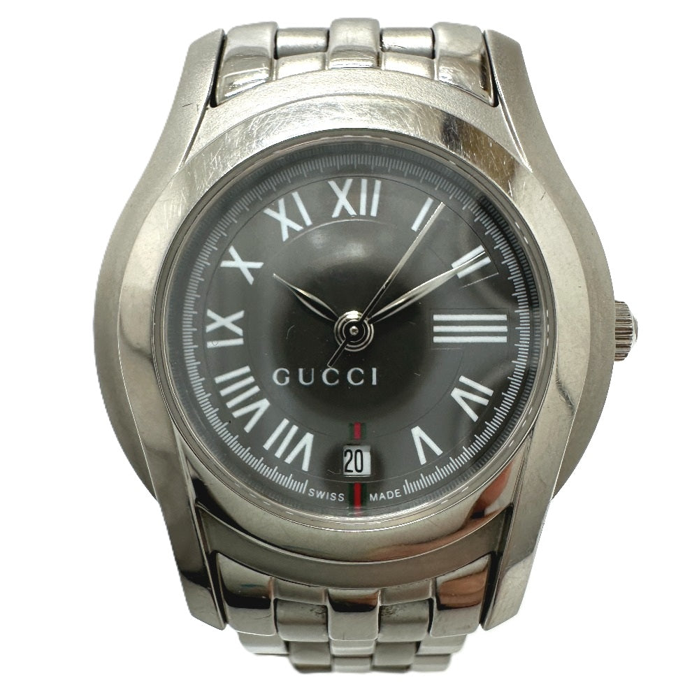 GUCCI Watches Quartz 5500L Stainless Steel Silver G class gray dial Women Used