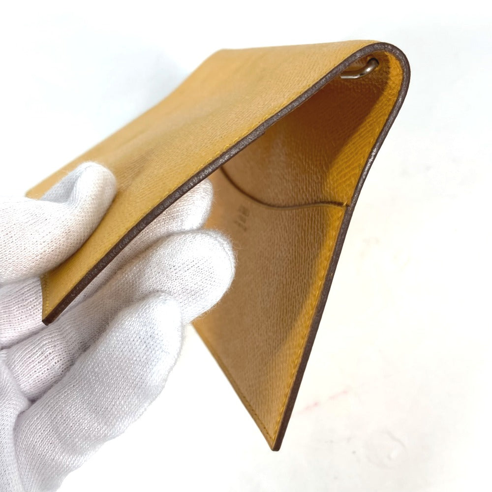 HERMES Notebook cover leather yellow Agenda PM Women Used