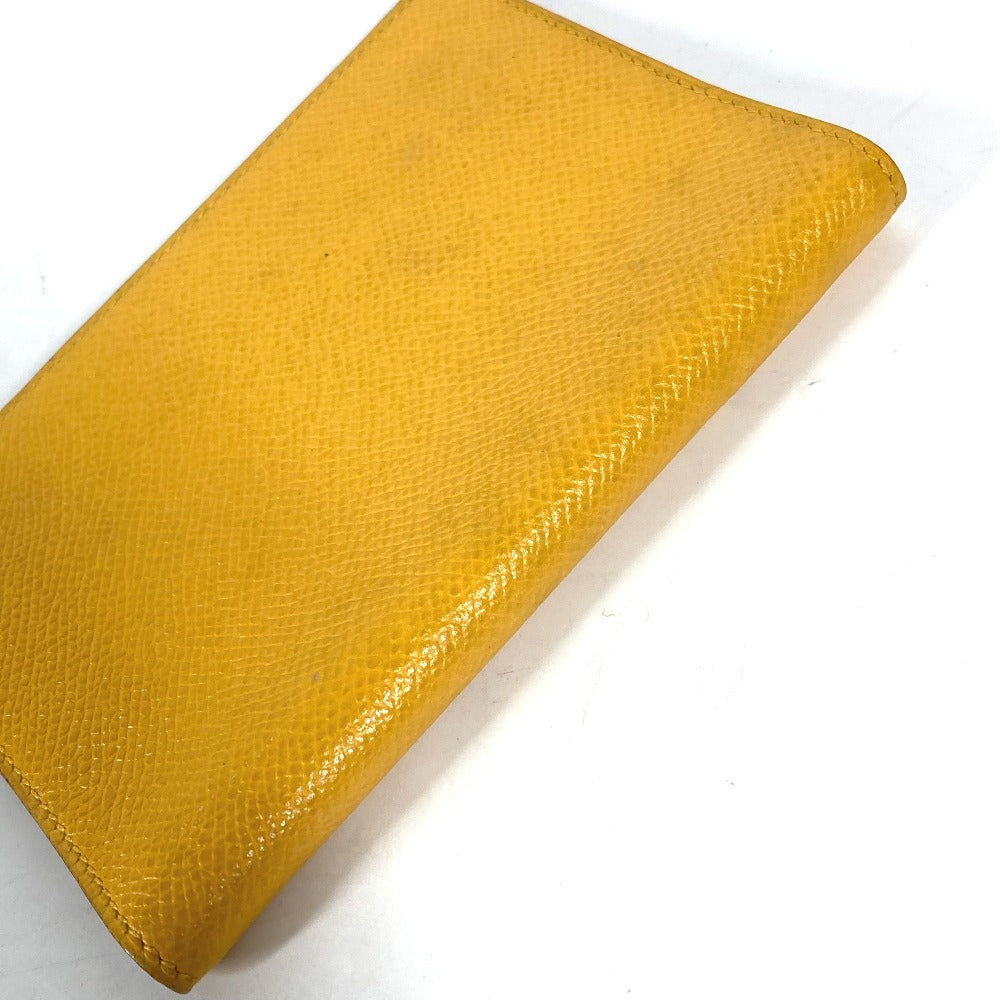 HERMES Notebook cover leather yellow Agenda PM Women Used