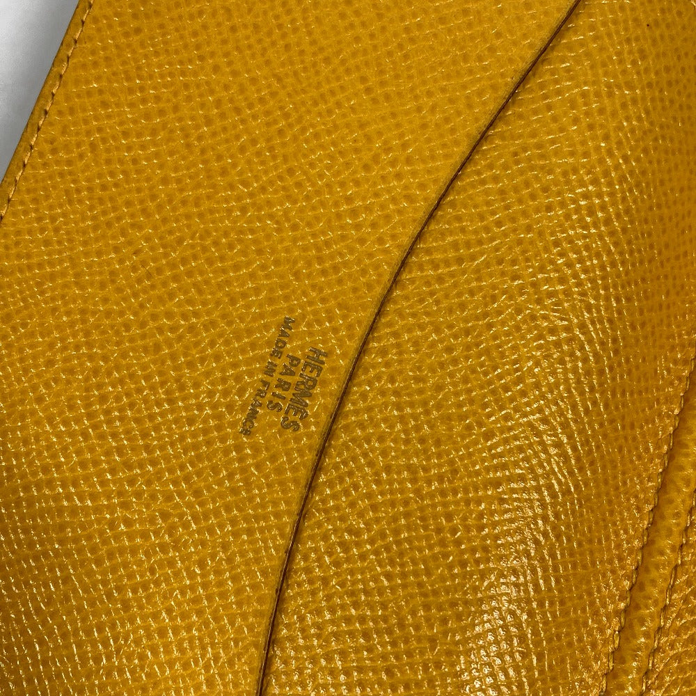 HERMES Notebook cover leather yellow Agenda PM Women Used