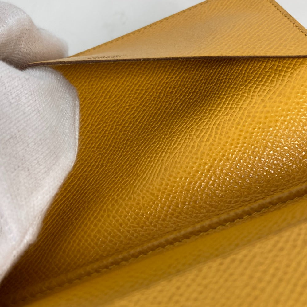 HERMES Notebook cover leather yellow Agenda PM Women Used