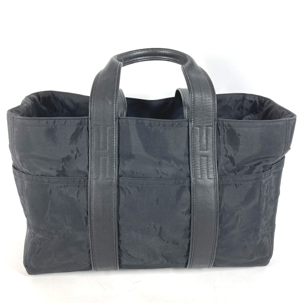 HERMES Tote Bag Nylon black Akapu Luco MM Women Used