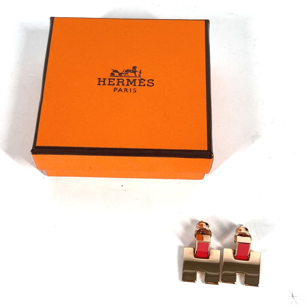 HERMES Pierce metal pink Eileen Women Used