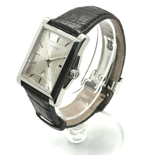 GUCCI Watches Quartz YA138407 Stainless Steel Silver Rectangle Silver dial mens Used