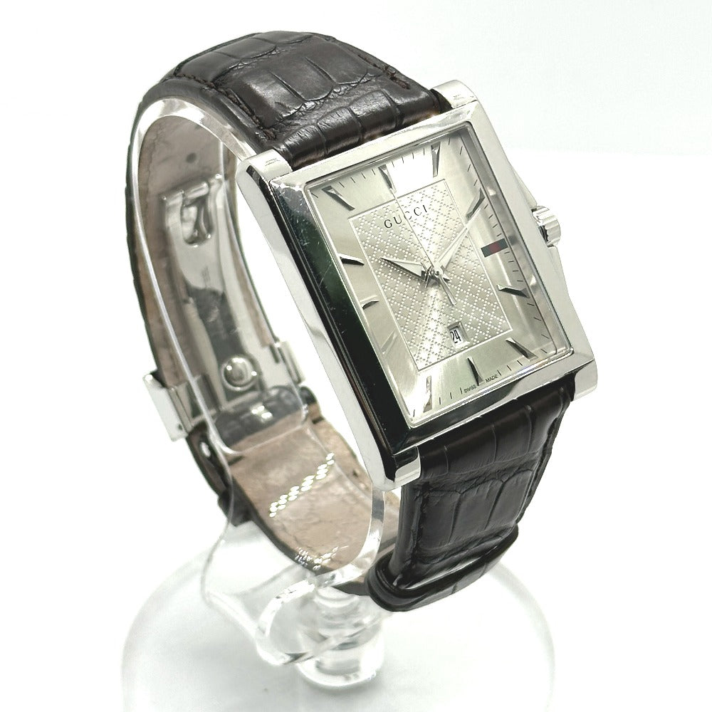 GUCCI Watches Quartz YA138407 Stainless Steel Silver Rectangle Silver dial mens Used
