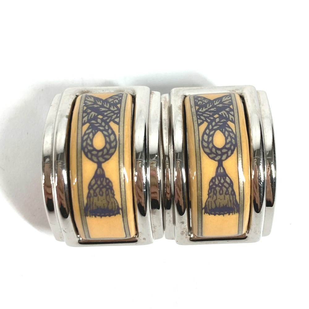 HERMES Earring metal Silver Emile Women Used