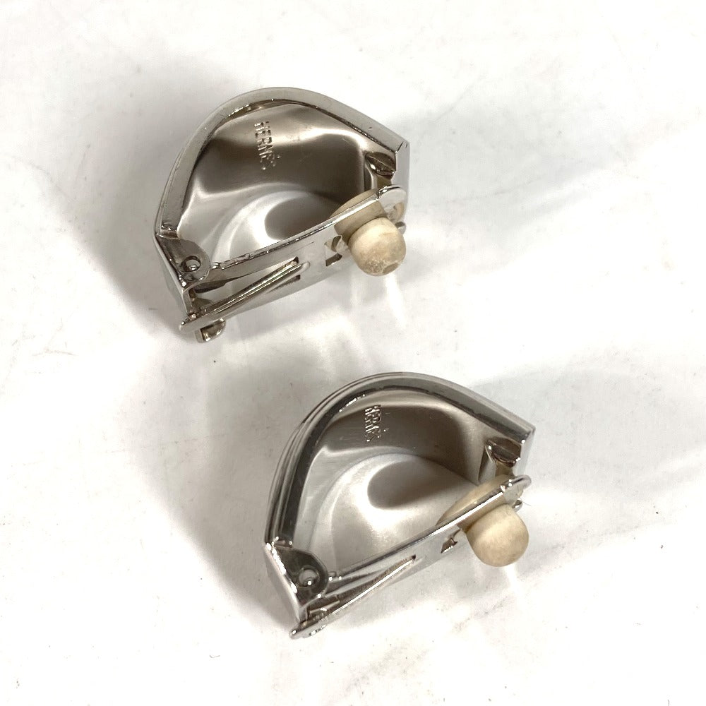 HERMES Earring metal Silver Emile Women Used