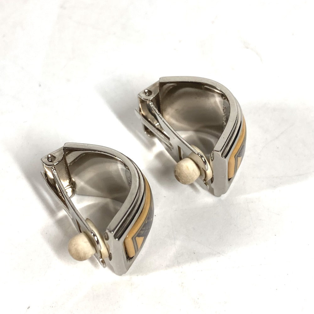 HERMES Earring metal Silver Emile Women Used