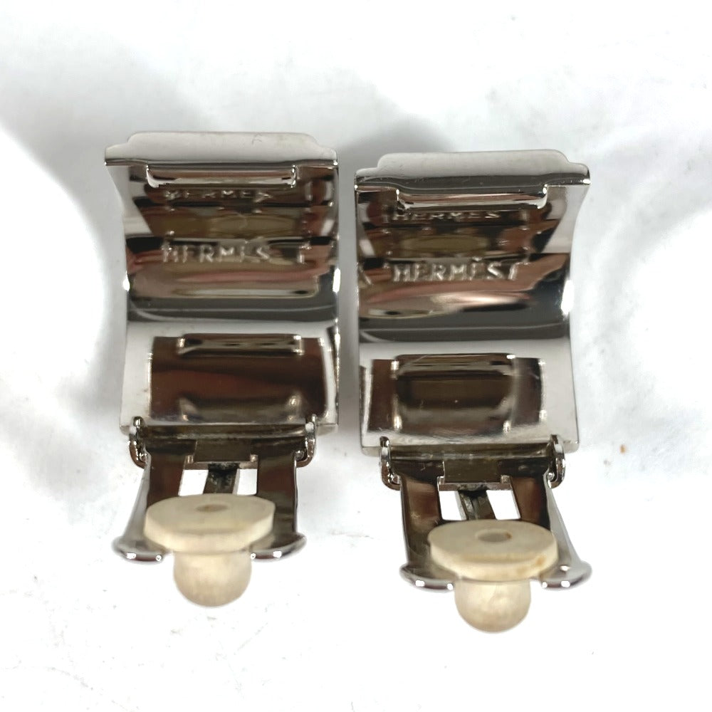 HERMES Earring metal Silver Emile Women Used