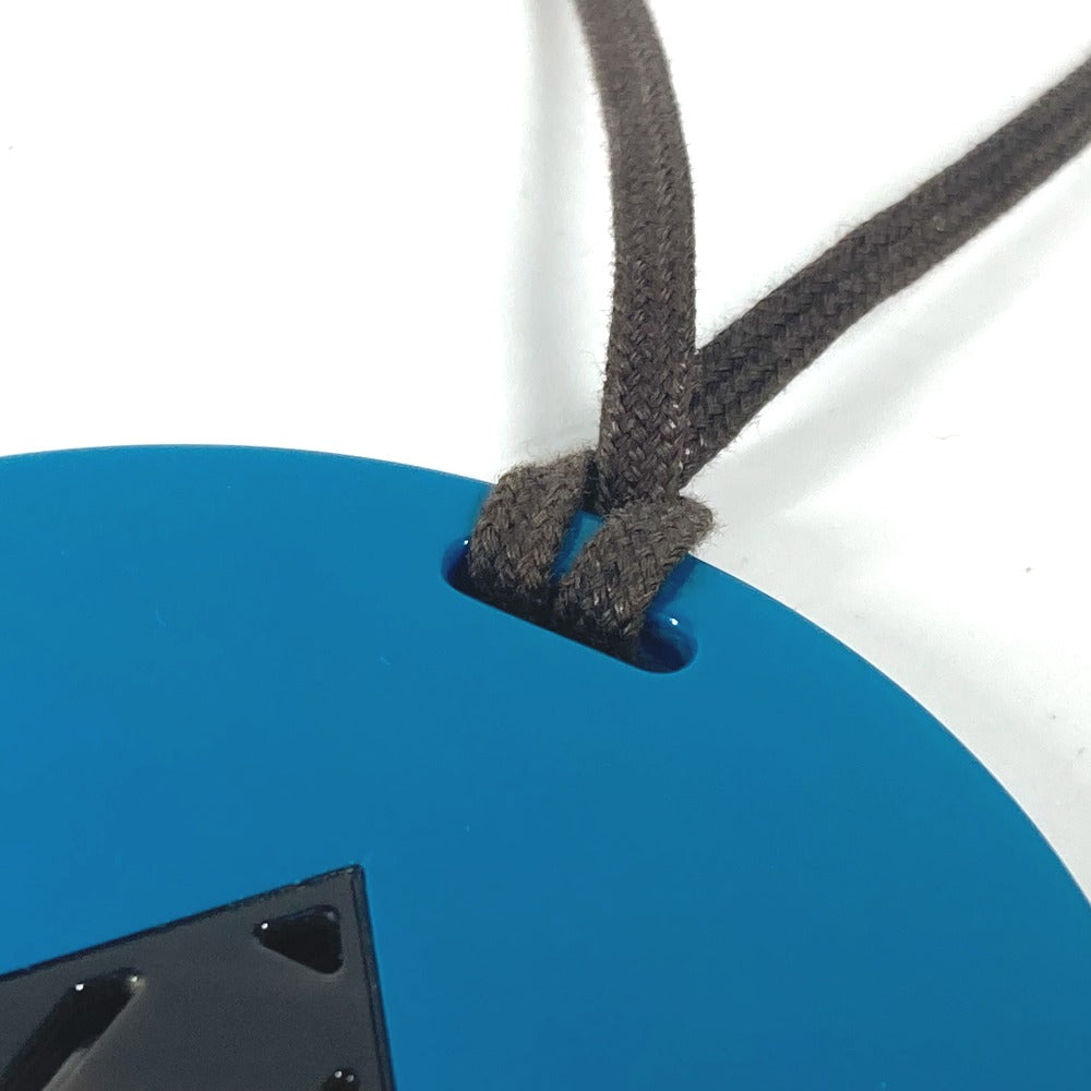 HERMES Necklace lacquer blue Accessories Buffalo horn Women Used